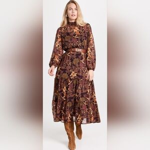 Madewell Brown Leather Belt with Gold Buckle XL